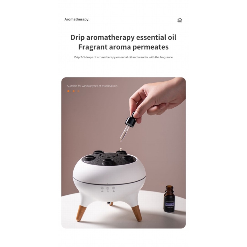 Immax 09104L - Aroma diffúzor és légnedvesítő JELLYFISH LED/11W/5V