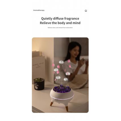 Immax 09104L - Aroma diffúzor és légnedvesítő JELLYFISH LED/11W/5V