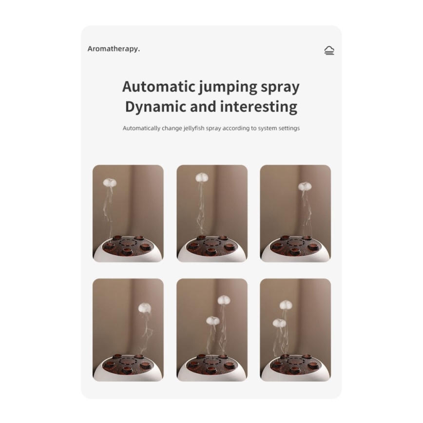 Immax 09104L - Aroma diffúzor és légnedvesítő JELLYFISH LED/11W/5V