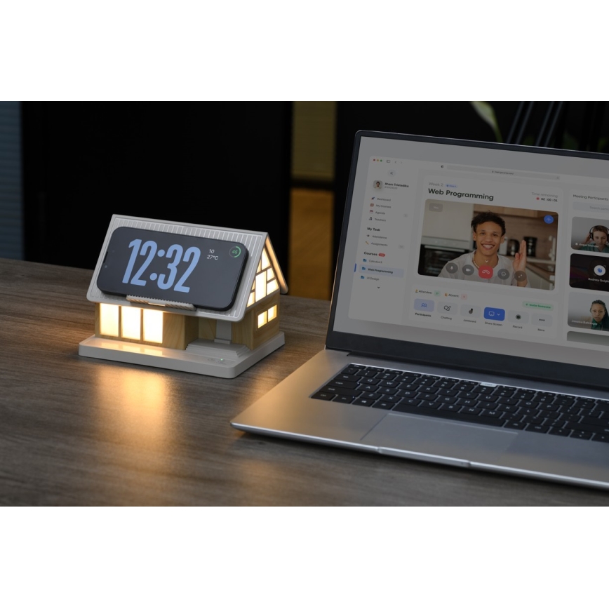 LED asztali lámpa vezeték nélküli töltéssel DREAM HOME, 2W, 230V
