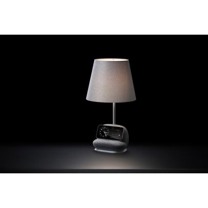 Dimmelhető LED asztali lámpa Qi-kompatibilis vezeték nélküli töltéssel SOFA LED/6W/230V, szürke