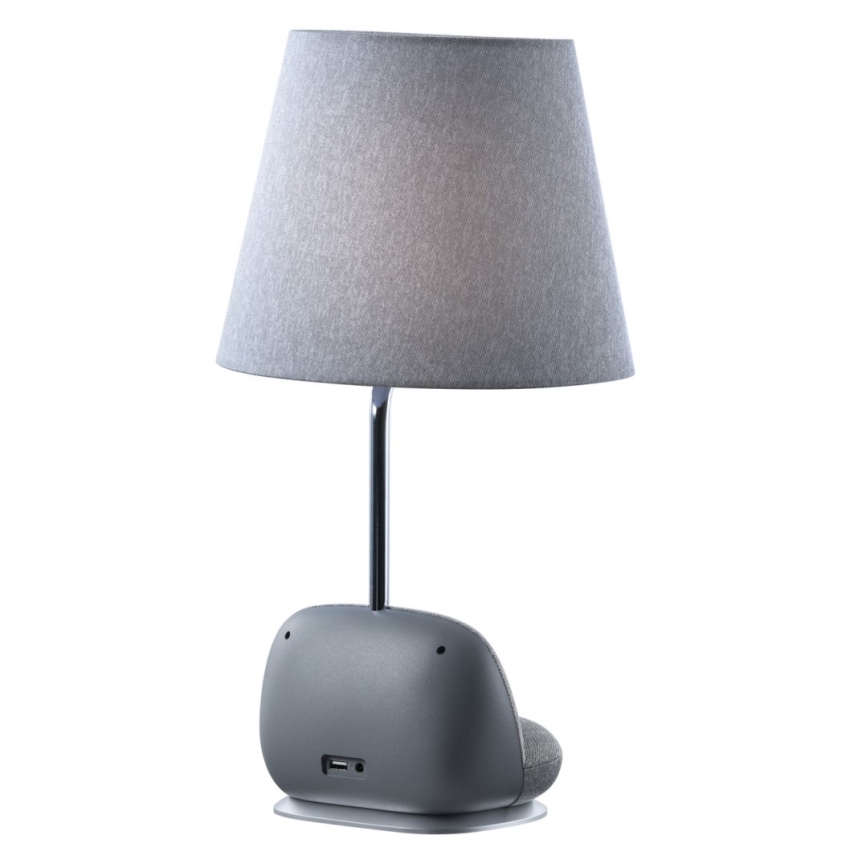 Dimmelhető LED asztali lámpa Qi-kompatibilis vezeték nélküli töltéssel SOFA LED/6W/230V, szürke