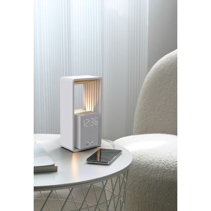 CALM LED asztali lámpa ébresztővel és töltőfunkcióval LED/3,5W/5V