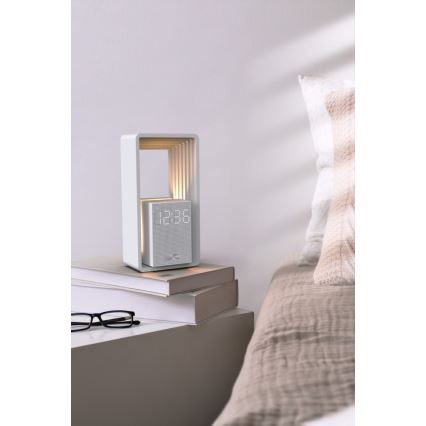 CALM LED asztali lámpa ébresztővel és töltőfunkcióval LED/3,5W/5V