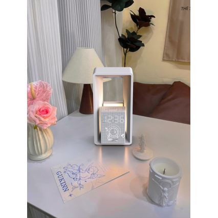 CALM LED asztali lámpa ébresztővel és töltőfunkcióval LED/3,5W/5V