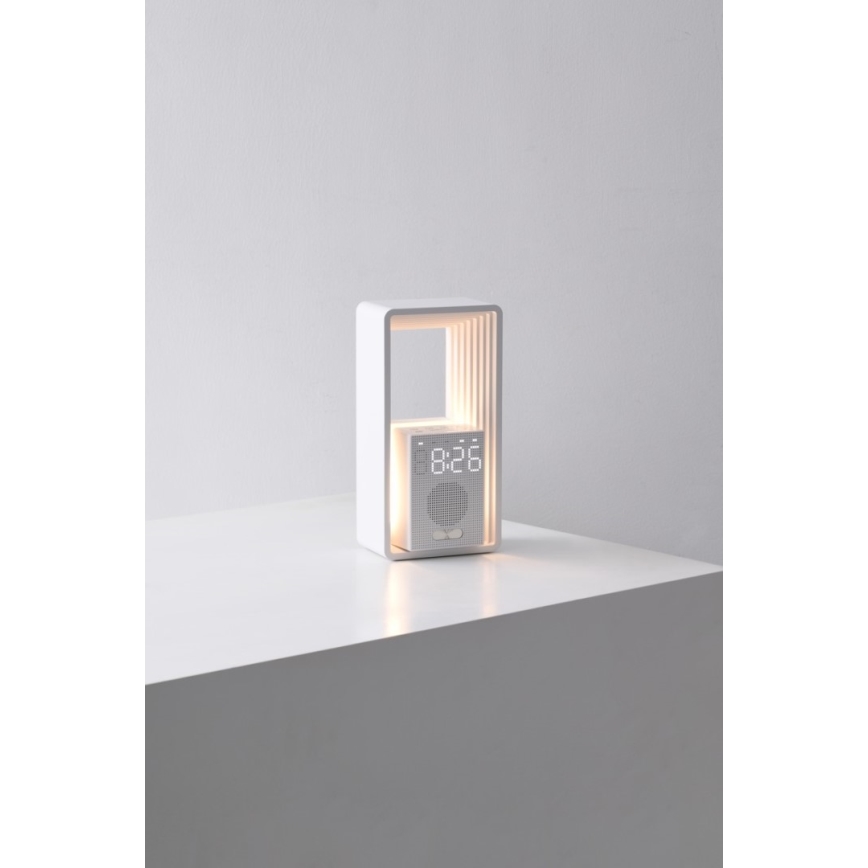 CALM LED asztali lámpa ébresztővel és töltőfunkcióval LED/3,5W/5V
