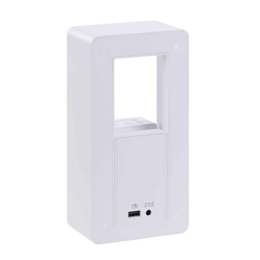 CALM LED asztali lámpa ébresztővel és töltőfunkcióval LED/3,5W/5V