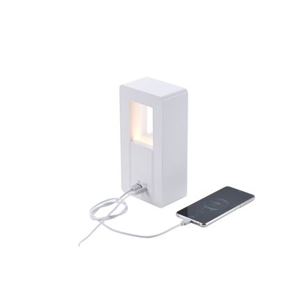 CALM LED asztali lámpa ébresztővel és töltőfunkcióval LED/3,5W/5V