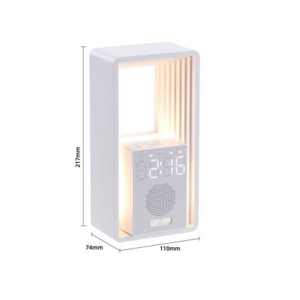 CALM LED asztali lámpa ébresztővel és töltőfunkcióval LED/3,5W/5V