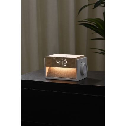 LED asztali lámpa ébresztővel és töltéssel CALM LED/1,2W/5V