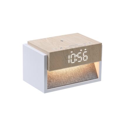 LED asztali lámpa ébresztővel és töltéssel CALM LED/1,2W/5V