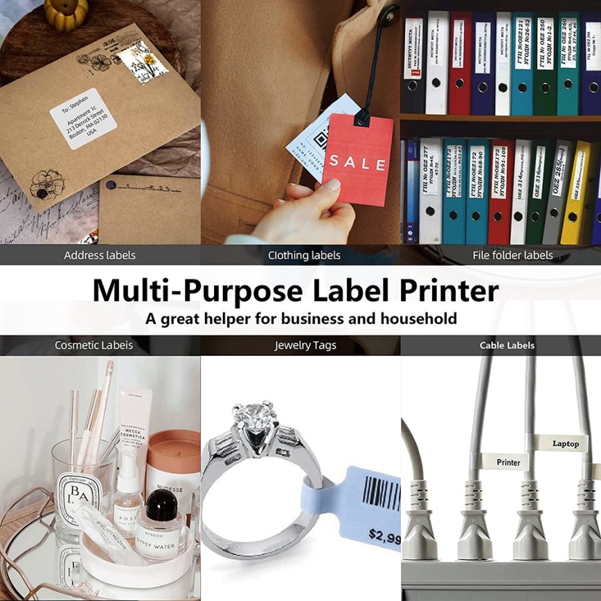 Digitális címkenyomtató USB-C + 3x öntapadó címkék