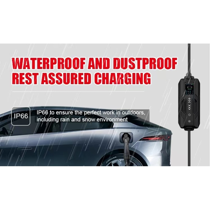 Immax - Utazó EV töltőállomás elektromos autókhoz AC Type 2 32A/380V 22kW 5m + tok