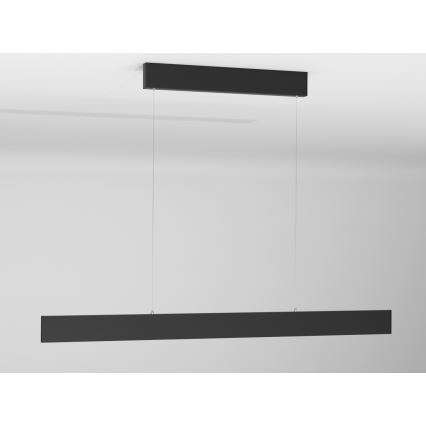 Immax NEO 07076L - Fekete LED dimmelhető függeszték kábellel LISTON LED/18W/230V Tuya + távirányító