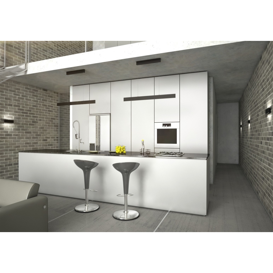 Immax NEO 07076L - Fekete LED dimmelhető függeszték kábellel LISTON LED/18W/230V Tuya + távirányító