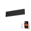 Immax NEO 07086L - LED Fali Dimmer Lámpa LISTON LED/8W/230V fekete Tuya + távirányító