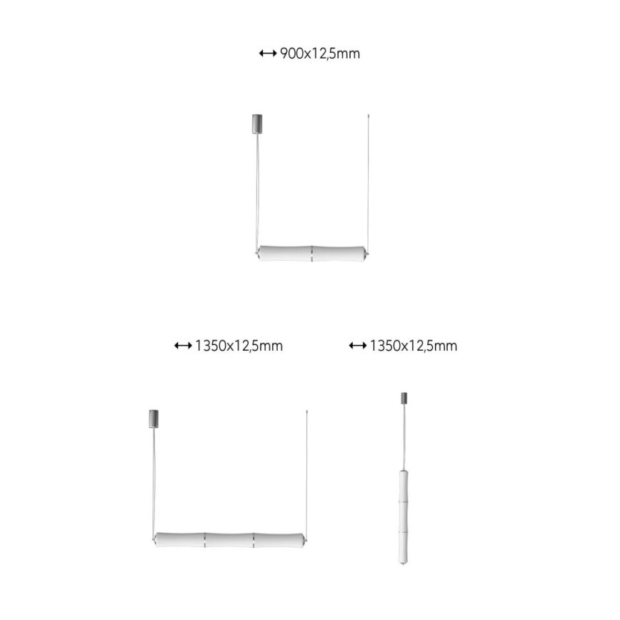 Immax NEO 07103L - LED dimmelhető függeszték BAMBOOS LED/45W/230V 135 cm Tuya + távirányítóval
