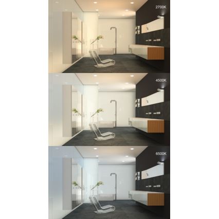 Immax NEO 07110KD - 3 darabos készlet, LED dimmelhető fürdőszobai beépíthető lámpa PRACTICO LED/24W/230V Tuya IP44 + távirányító