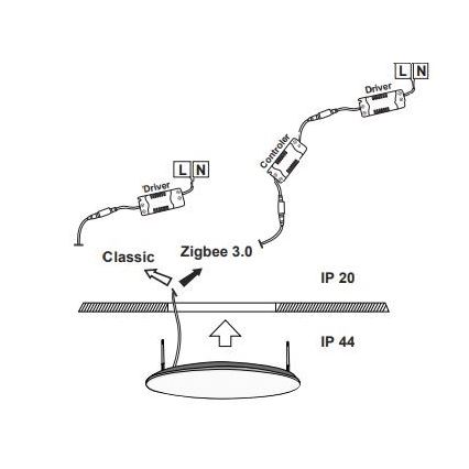 Immax NEO 07110KD - 3 darabos készlet, LED dimmelhető fürdőszobai beépíthető lámpa PRACTICO LED/24W/230V Tuya IP44 + távirányító