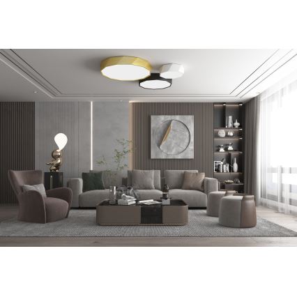 Immax NEO 07130-B60 - LED SMART Dimmelhető mennyezeti lámpa DIAMANTE fekete LED/43W/230V + távirányítás 60cm Tuya ZigBee