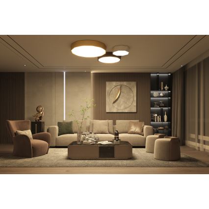 Immax NEO 07130-B60 - LED SMART Dimmelhető mennyezeti lámpa DIAMANTE fekete LED/43W/230V + távirányítás 60cm Tuya ZigBee