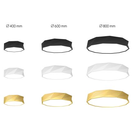 Immax NEO 07131-W80 - LED SMART Dimmelhető mennyezeti lámpa DIAMANTE fehér LED/60W/230V + távirányítás 80cm Tuya ZigBee