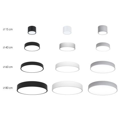 Immax NEO 07143-GR15X - LED Dimmelhető mennyezeti lámpa RONDATE LED/12W/230V Tuya szürke