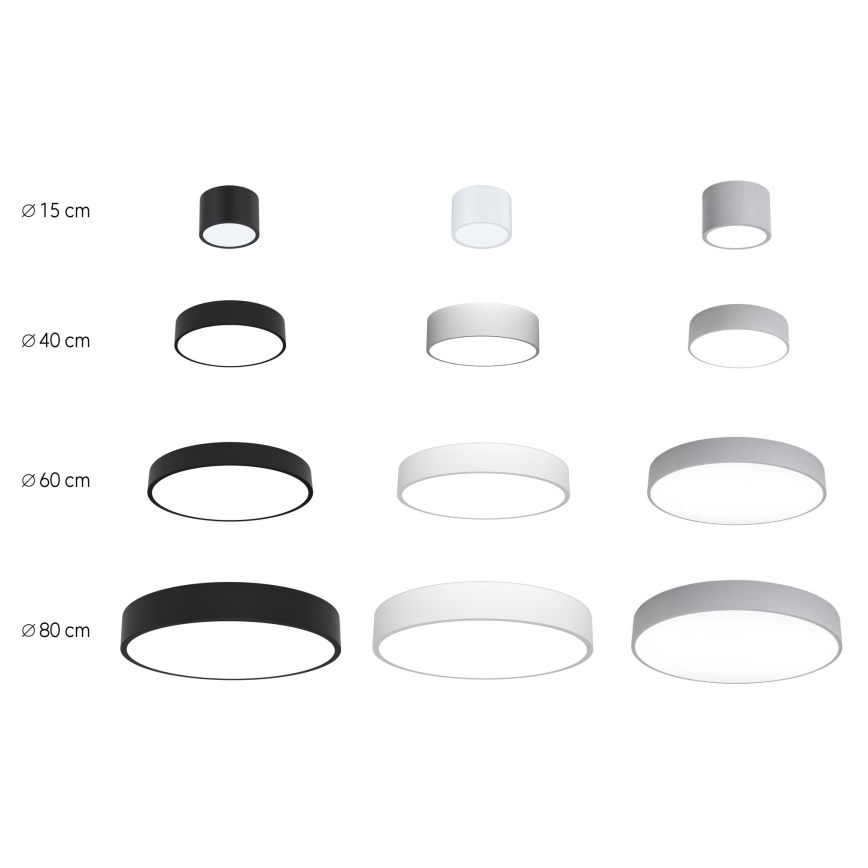 Immax NEO 07143-GR15X - LED Dimmelhető mennyezeti lámpa RONDATE LED/12W/230V Tuya szürke