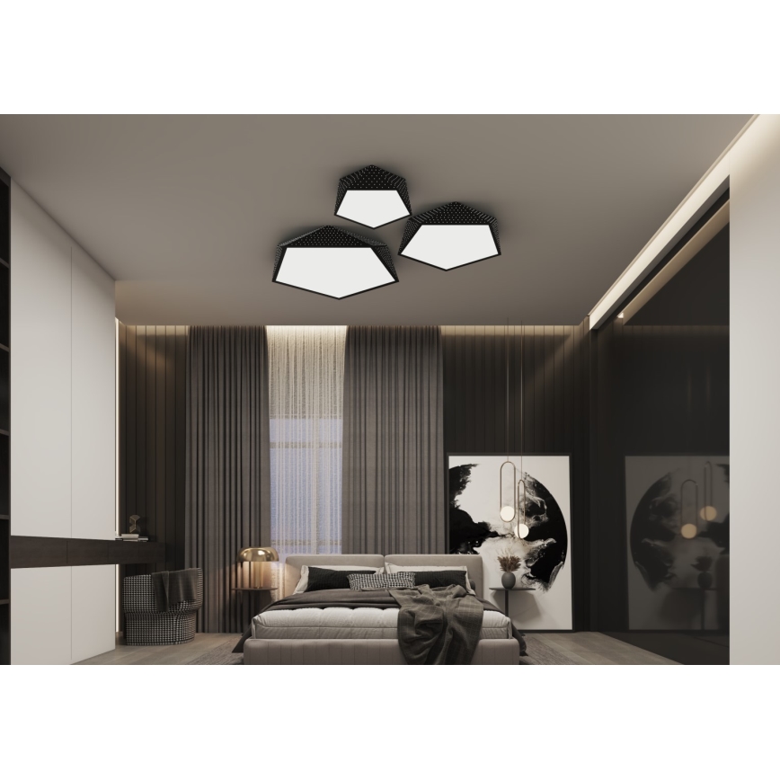 Immax NEO 07151-B40 - LED dimmelhető mennyezeti lámpa BRILIANT LED/20W/230V Wi-Fi Tuya fekete + távirányító