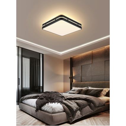 Immax NEO 07154-B42 - LED Dimmelhető mennyezeti lámpa NEO LITE PERFECTO LED/48W/230V Wi-Fi Tuya fekete + távirányító