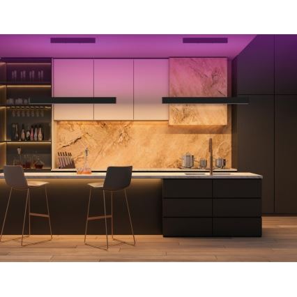 Immax NEO 07157-B120X - LED RGB+CCT Dimmelhető csillár zsinóron MILANO LED/40W/230V Tuya fekete