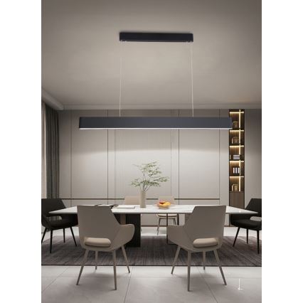 Immax NEO 07157-B120X - LED RGB+CCT Dimmelhető csillár zsinóron MILANO LED/40W/230V Tuya fekete