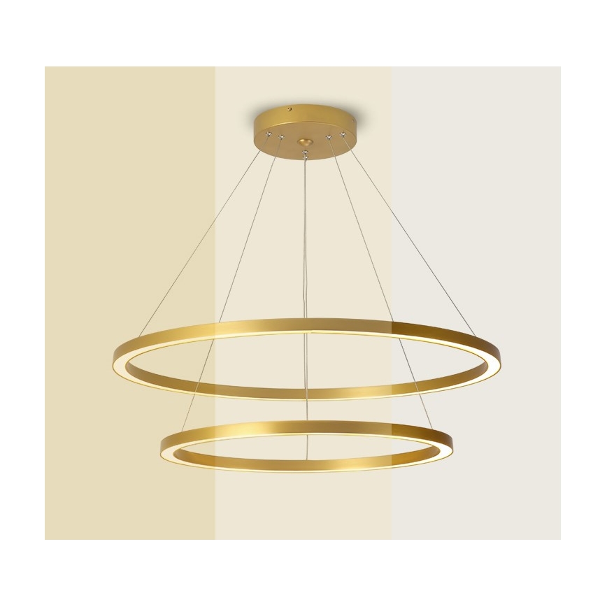 Immax NEO 07159-G80-60 - LED Dimmelhető csillár zsinóron FINO LED/93W/230V Tuya arany + távirányító