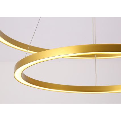 Immax NEO 07159-G80-60 - LED Dimmelhető csillár zsinóron FINO LED/93W/230V Tuya arany + távirányító