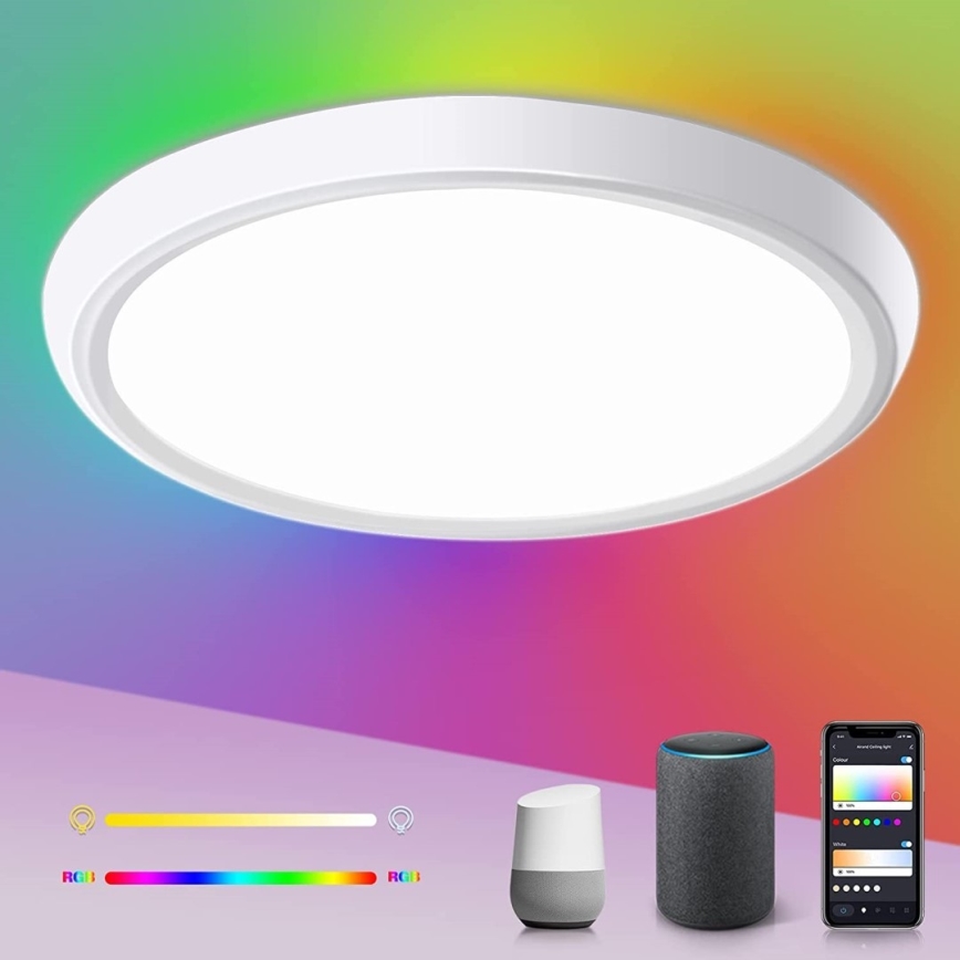 Immax NEO 07164-40 - LED RGB+CCT Dimmerelhető mennyezeti lámpa NEO LITE TUDO LED/50W/230V Wi-Fi Tuya + távirányító