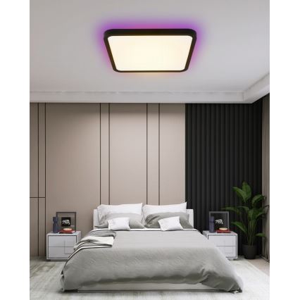 Immax NEO 07167-B40 - LED RGB+CCT Dimmelhető mennyezeti lámpa NEO LITE TUDO LED/50W/230V Wi-Fi Tuya fekete + távirányító