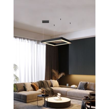 Immax NEO 07173L - LED dimmelhető csillár zsinóron CANTO LED/60W/230V fekete Tuya + távirányítás
