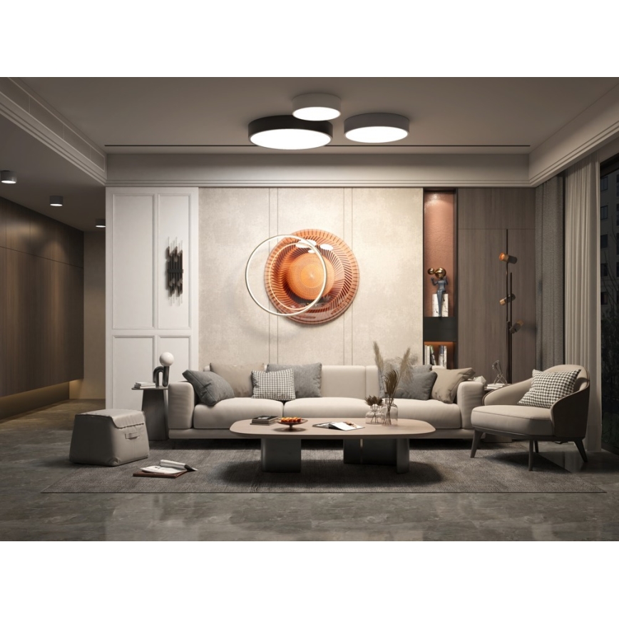 Immax NEO 07202L - LED Dimmelhető mennyezeti lámpa RONDATE LED/53W/230V fekete Tuya + távirányítás