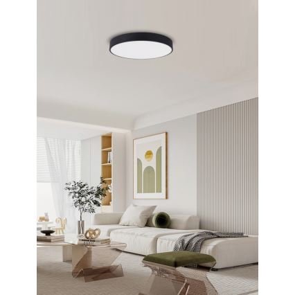 Immax NEO 07202L - LED Dimmelhető mennyezeti lámpa RONDATE LED/53W/230V fekete Tuya + távirányítás