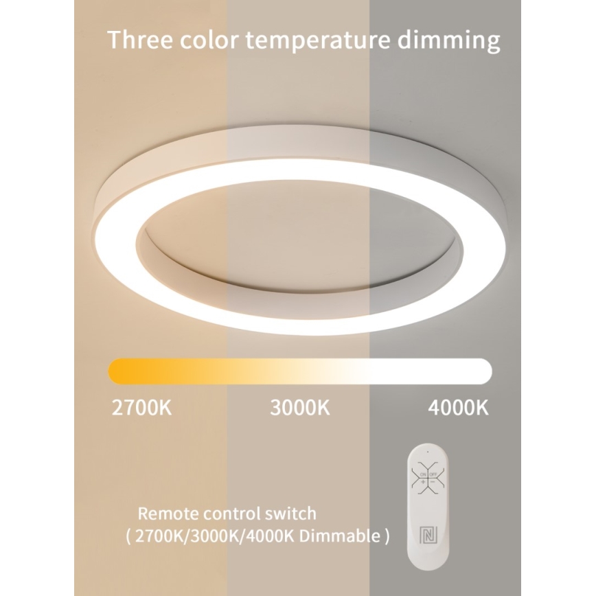 Immax NEO 07213L - LED Dimmelhető mennyezeti lámpa PASTEL LED/68W/230V 95 cm fehér Tuya + távirányítás