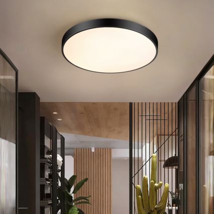 Immax NEO 07250L - LED Dimmelhető mennyezeti lámpa NEO LITE SEMPLICI LED/60W/230V 3000-6000K Wi-Fi Tuya fekete + távirányítás