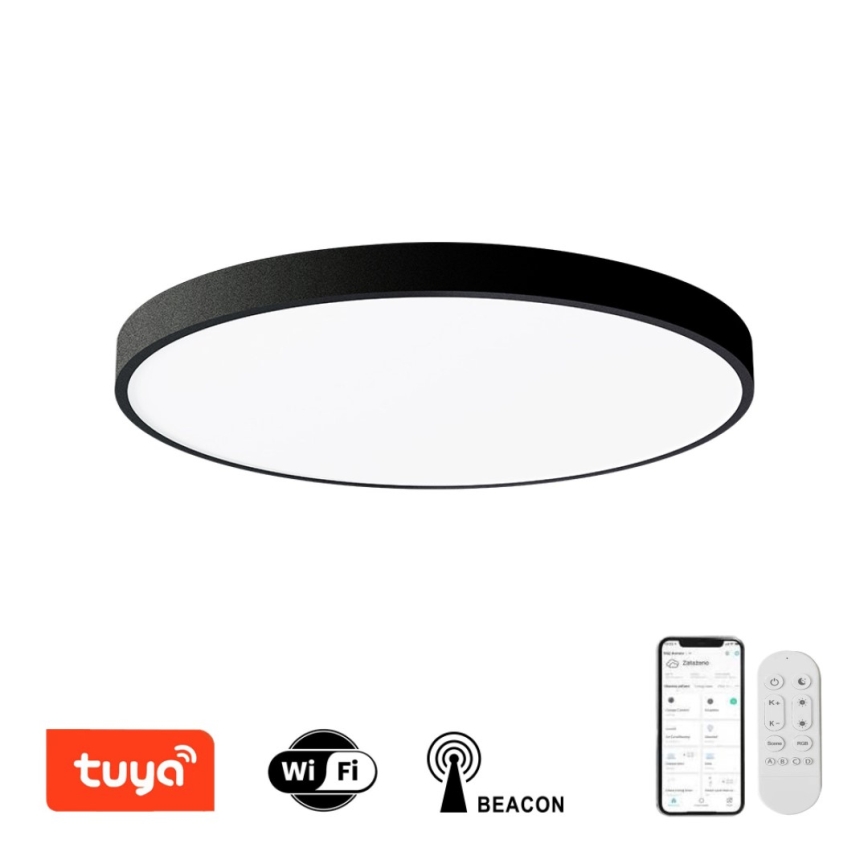 Immax NEO 07250L - LED Dimmelhető mennyezeti lámpa NEO LITE SEMPLICI LED/60W/230V 3000-6000K Wi-Fi Tuya fekete + távirányítás