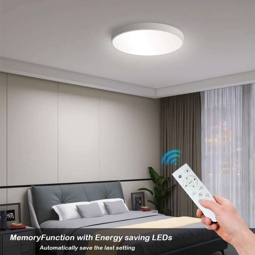 Immax NEO 07251L - LED Dimmelhető mennyezeti lámpa NEO LITE SEMPLICI LED/36W/230V 3000-6000K Wi-Fi Tuya fehér + távirányítás