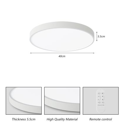 Immax NEO 07251L - LED Dimmelhető mennyezeti lámpa NEO LITE SEMPLICI LED/36W/230V 3000-6000K Wi-Fi Tuya fehér + távirányítás
