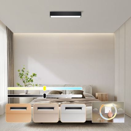 Immax NEO 07254L - LED dimmelhető mennyezeti lámpa NEO LITE LUNGO LED/20W/230V 3000-6000K Wi-Fi Tuya fekete + távirányító