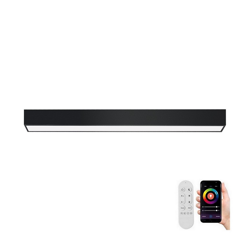Immax NEO 07255L - LED dimmelhető mennyezeti lámpa NEO LITE LUNGO LED/20W/230V 3000-6000K Wi-Fi Tuya fekete + távirányító