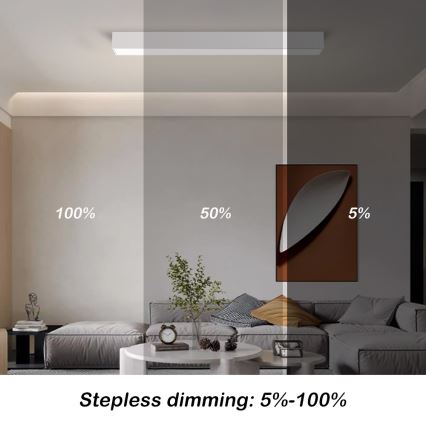 Immax NEO 07258L - LED Dimmelhető mennyezeti lámpa NEO LITE LUNGO LED/29W/230V 3000-6000K Wi-Fi Tuya fehér + távirányítás