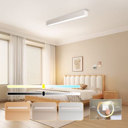 Immax NEO 07258L - LED Dimmelhető mennyezeti lámpa NEO LITE LUNGO LED/29W/230V 3000-6000K Wi-Fi Tuya fehér + távirányítás