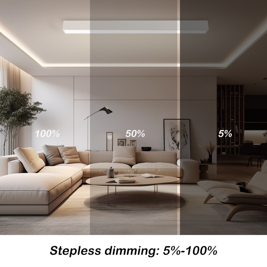 Immax NEO 07259L - LED dimmelhető mennyezeti lámpa NEO LITE LUNGO LED/38W/230V 3000-6000K Wi-Fi Tuya fehér + távirányító