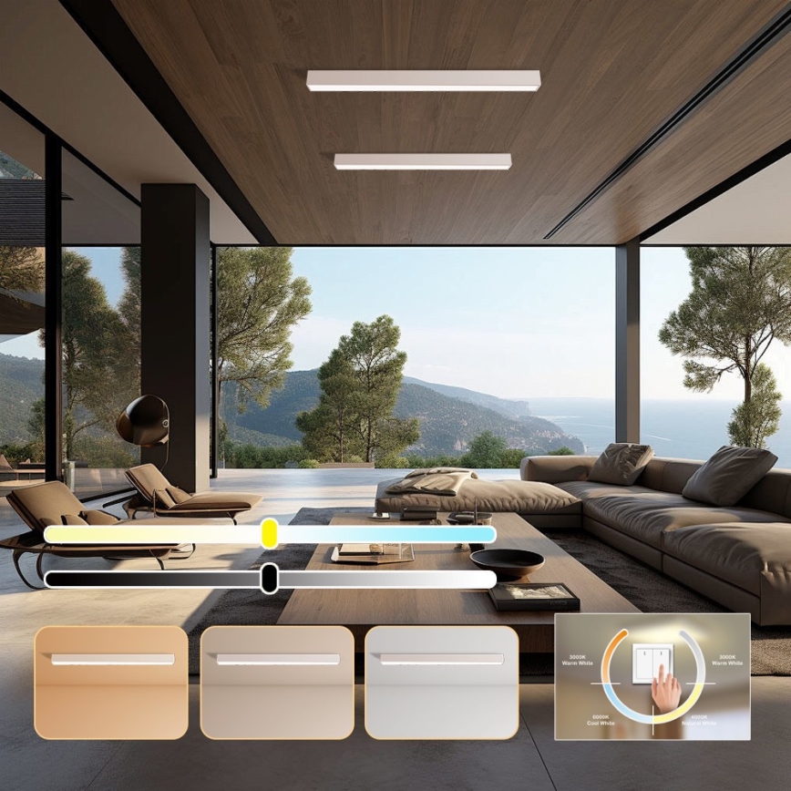 Immax NEO 07259L - LED dimmelhető mennyezeti lámpa NEO LITE LUNGO LED/38W/230V 3000-6000K Wi-Fi Tuya fehér + távirányító